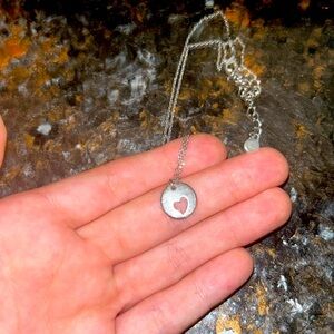 heart cut out necklace